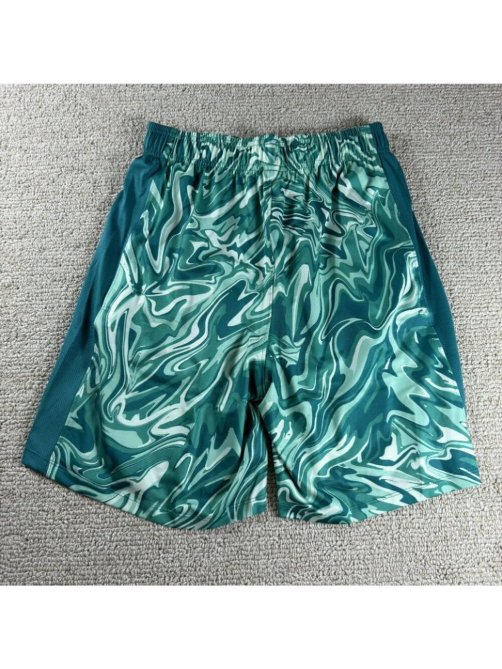 Under Armour UA Train Stretch 2.0 Marble Print Shorts Green Men's Size Small - Picture 7 of 7